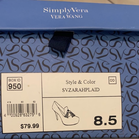 Simply Vera Vera Wang Tweed Oxford Heels size 8.5 - Picture 4 of 4